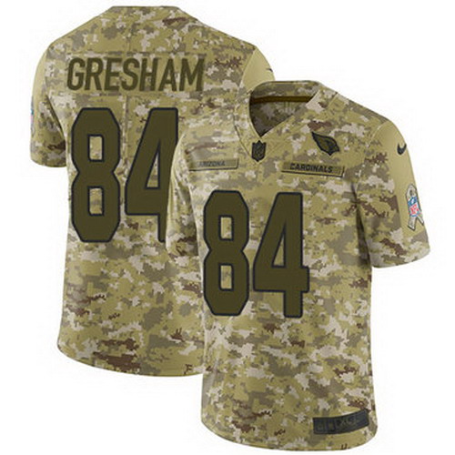 Personalized Cardinals #84 Jermaine Gresham Camo Men’s Stitched NFL Limited 2018 Salute to Service Jersey