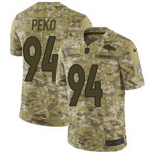 Personalized Broncos #94 Domata Peko Camo Men’s Stitched NFL Limited 2018 Salute To Service Jersey