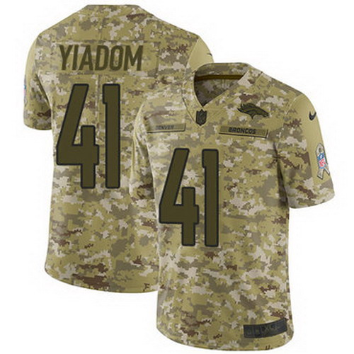 Personalized Broncos #41 Isaac Yiadom Camo Men’s Stitched NFL Limited 2018 Salute To Service Jersey