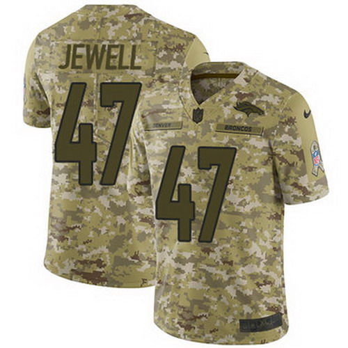 Personalized Broncos #47 Josey Jewell Camo Men’s Stitched NFL Limited 2018 Salute To Service Jersey