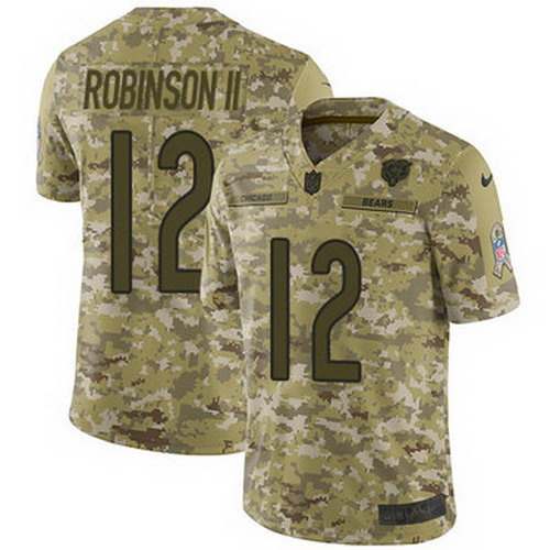 Personalized Bears #12 Allen Robinson II Camo Men’s Stitched NFL Limited 2018 Salute To Service Jersey
