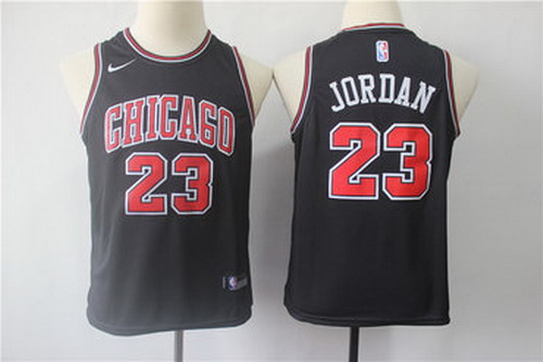 Personalized Youth Bulls 23 Michael Jordan Black Youth Swingman Jersey
