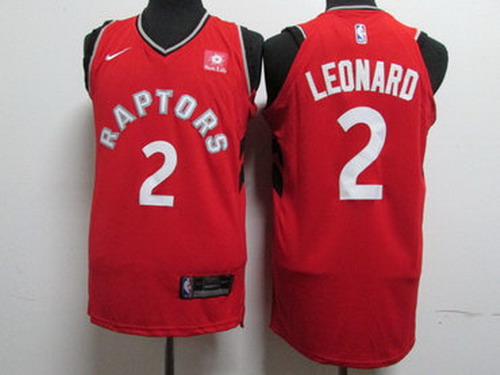 Personalized Raptors 2 Kawhi Leonard Red Authentic Jersey