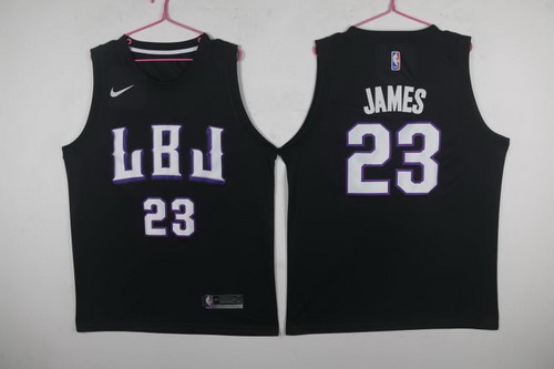 Personalized Lakers 23 Lebron James LBJ Black Swingman Jersey