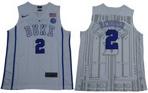Personalized Blue Devils #2 Cameron Reddish White Basketball Elite Stitched NCAA Jersey