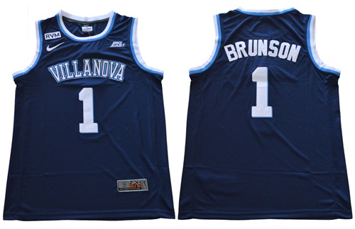 Personalized Villanova Wildcats #1 Jalen Brunson Navy Blue Basketball Stitched NCAA Jersey