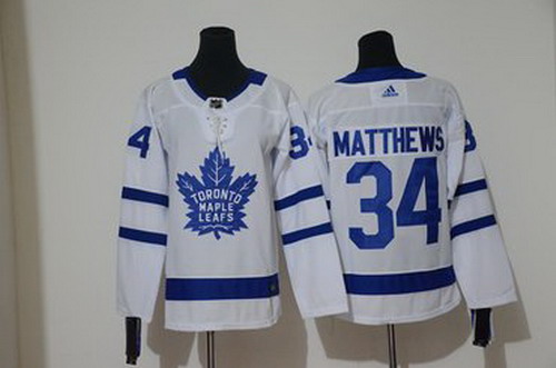 Personalized Maple Leafs 34 Auston Matthews White Youth Jersey