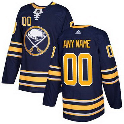 Personalized Men’s Sabres Personalized Authentic Navy Blue Home NHL Jersey