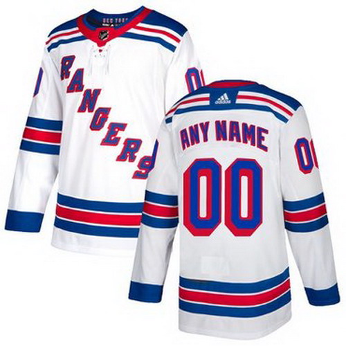 Personalized Men’s Rangers Personalized Authentic White Road NHL Jersey