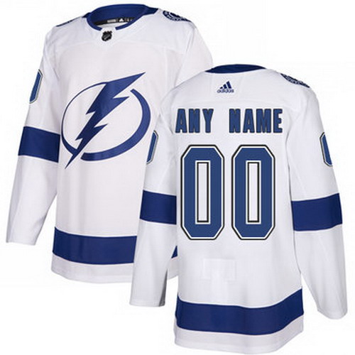 Personalized Men’s Lightning Personalized Authentic White Road NHL Jersey
