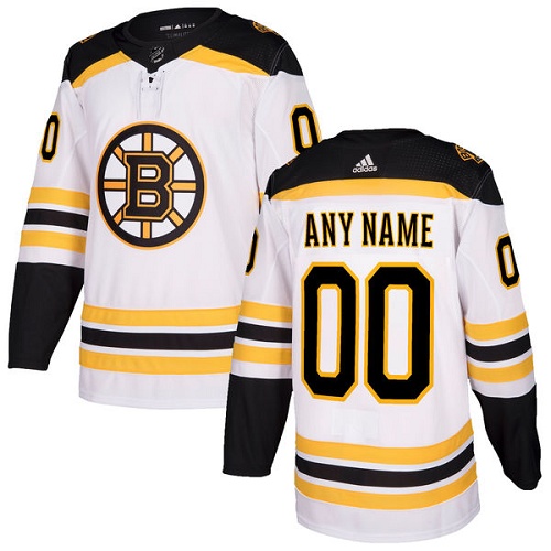 Personalized Men’s Bruins Personalized Authentic White Road NHL Jersey