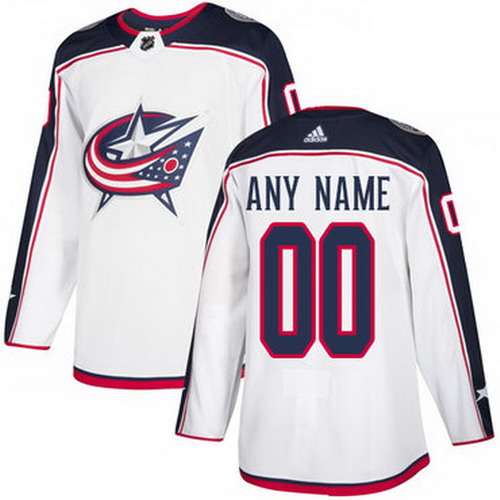 Personalized Men’s Blue Jackets Personalized Authentic White Road NHL Jersey