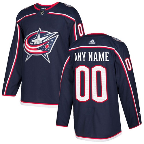 Personalized Men’s Blue Jackets Personalized Authentic Navy Blue Home NHL Jersey
