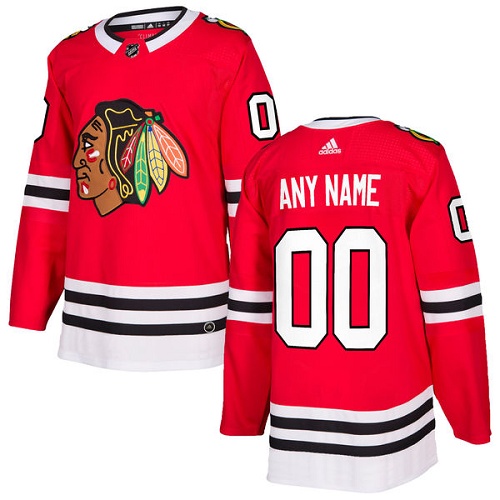 Personalized Men’s Blackhawks Personalized Authentic Red Home NHL Jersey