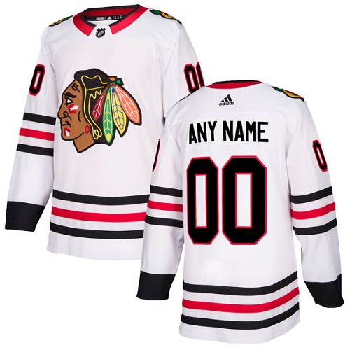 Personalized Men’s Blackhawks Personalized Authentic White Road NHL Jersey