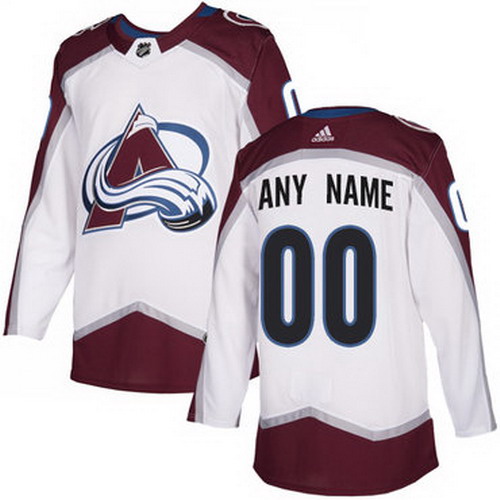 Personalized Men’s Avalanche Personalized Authentic White Road NHL Jersey