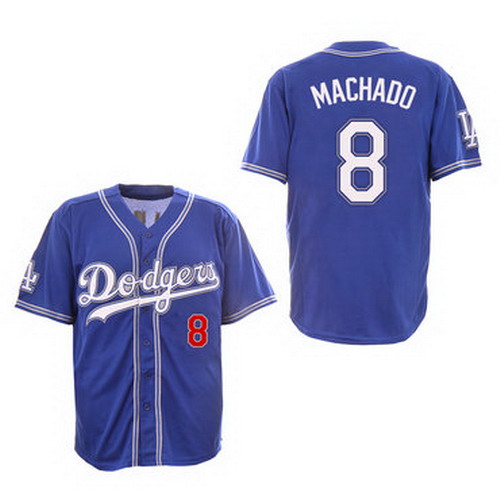 Personalized Dodgers 8 Manny Machado Royal New Design Jersey