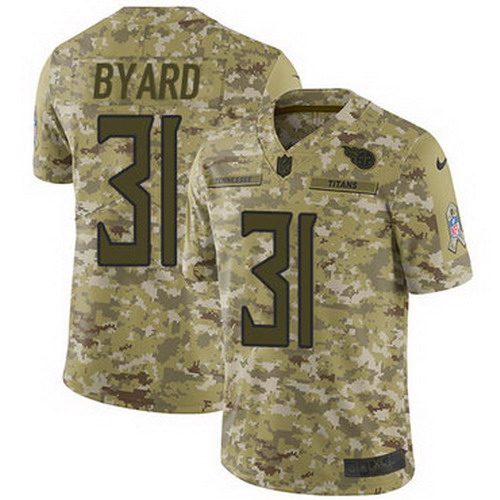 Personalized Titans #31 Kevin Byard Camo Youth Stitched NFL Limited 2018 Salute to Service Jersey