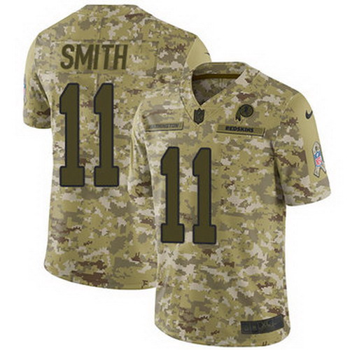 Personalized Redskins #11 Alex Smith Camo Youth Stitched NFL Limited 2018 Salute to Service Jersey