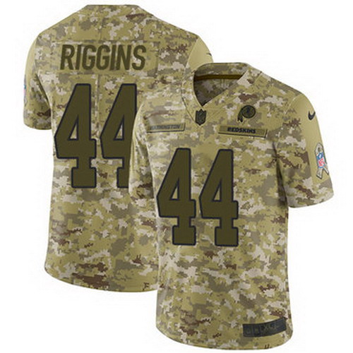 Personalized Redskins #44 John Riggins Camo Youth Stitched NFL Limited 2018 Salute to Service Jersey
