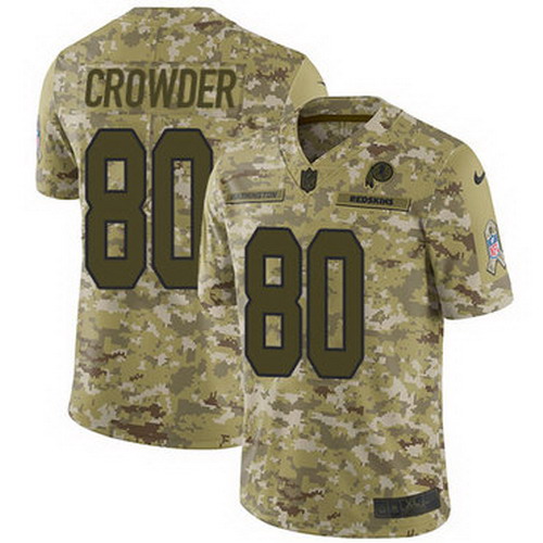Personalized Redskins #80 Jamison Crowder Camo Youth Stitched NFL Limited 2018 Salute to Service Jersey