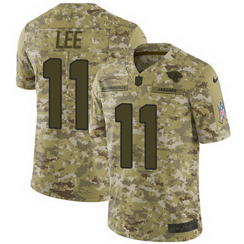 Personalized Jaguars #11 Marqise Lee Camo Youth Stitched NFL Limited 2018 Salute to Service Jersey