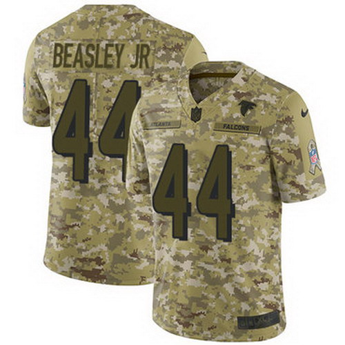 Personalized Falcons #44 Vic Beasley Jr Camo Youth Stitched NFL Limited 2018 Salute to Service Jersey