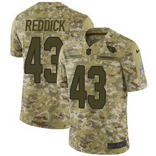 Personalized Cardinals #43 Haason Reddick Camo Youth Stitched NFL Limited 2018 Salute to Service Jersey
