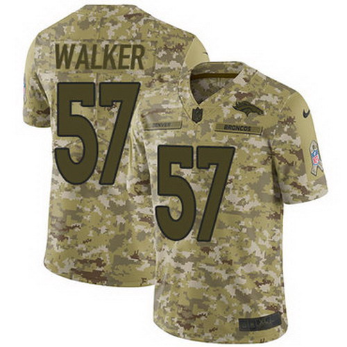 Personalized Broncos #57 Demarcus Walker Camo Youth Stitched NFL Limited 2018 Salute to Service Jersey