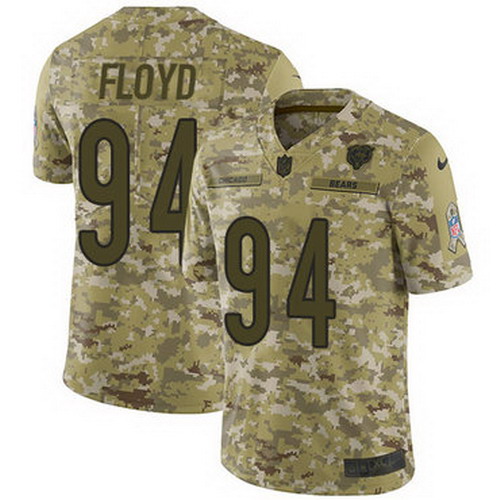 Personalized Bears #94 Leonard Floyd Camo Youth Stitched NFL Limited 2018 Salute to Service Jersey