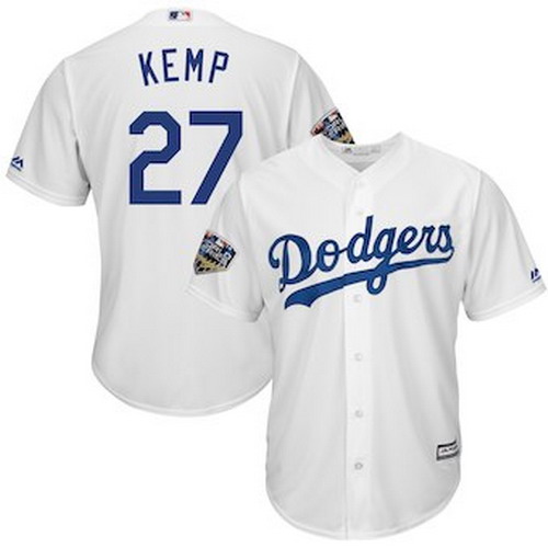 Personalized Men’s Los Angeles Dodgers #27 Max Muncy Majestic Royal 2018 World Series Cool Base Player Jersey