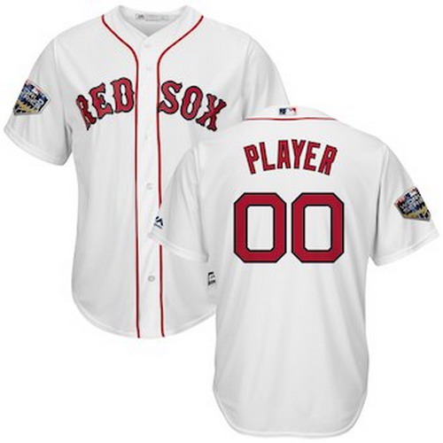 Personalized Men’s Boston Red Sox White 2018 World Series Cool Base Jersey