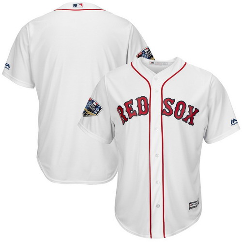 Personalized Red Sox Blank White 2018 World Series Cool Base Team Jersey