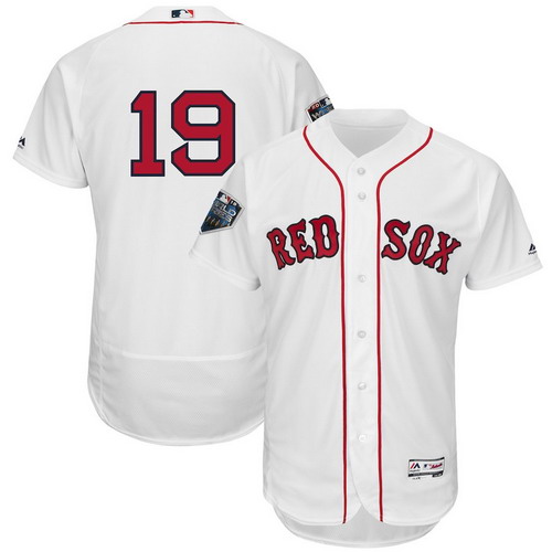 Personalized Red Sox 19 Jackie Bradley Jr. White 2018 World Series Cool Base Player Number Jersey