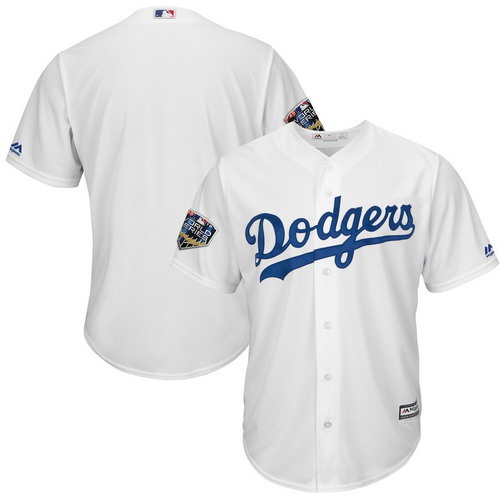 Personalized Dodgers Blank White 2018 World Series Cool Base Team Jersey