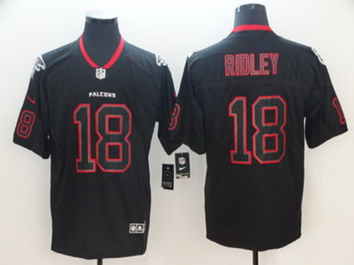 Personalized Falcons 18 Calvin Ridley Black Shadow Legend Limited Jersey