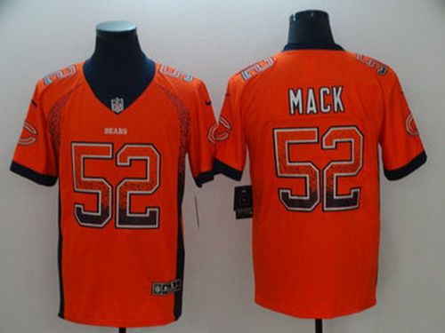 Personalized Bears 52 Khalil Mack Orange Drift Fashion Limited Jersey