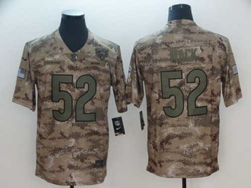 Personalized Bears 52 Khalil Mack Camo Salute To Service Limited Jersey
