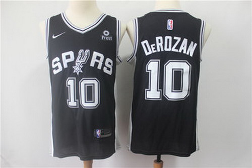 Personalized Spurs 10 DeMar DeRozan Black Swingman Jersey