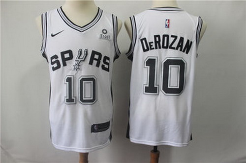 Personalized Spurs 10 DeMar DeRozan White Swingman Jersey