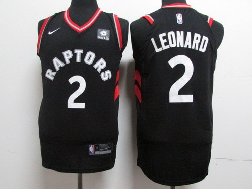 Personalized Raptors 2 Kawhi Leonard Black Authentic Jersey