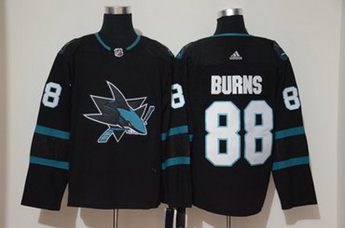 Personalized Sharks 88 Brent Burns Black Jersey