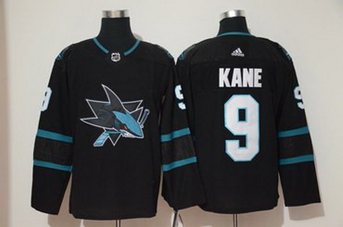 Personalized Sharks 9 Evander Kane Black Jersey