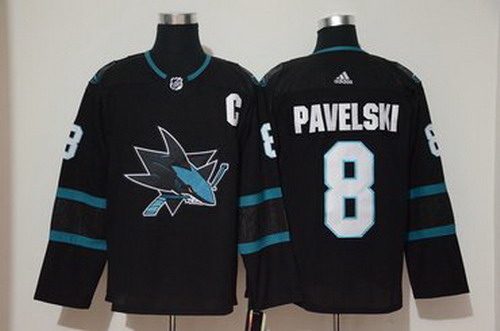 Personalized Sharks 8 John Pavelski Black Jersey