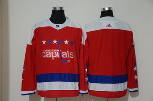 Personalized Capitals Blank Red Alternate Jersey