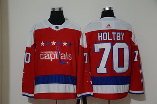 Personalized Capitals 70 Braden Holtby Red Alternate Jersey