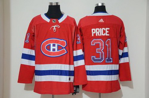 Personalized Canadiens 31 Carey Price Red Drift Fashion Jersey