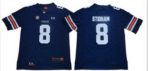 Personalized Auburn Tigers 8 Jarrett Stidham Navy College Football Jersey
