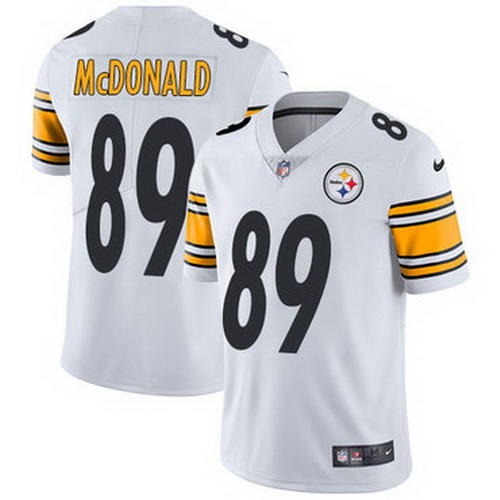 Personalized Steelers #89 Vance McDonald White Color Men’s Stitched NFL Untouchable Limited Jersey