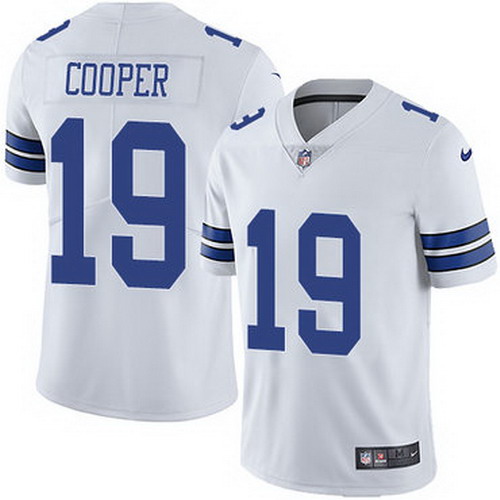 Personalized Cowboys #19 Amari Cooper White Men’s Stitched NFL Untouchable Limited Jersey